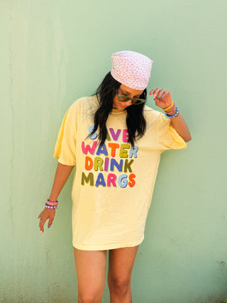 ETTA OG | save water drink margs graphic tee - butter yellow