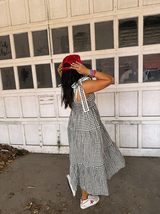 abilene eyelet trim maxi dress