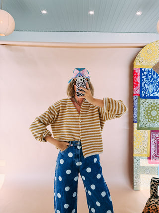 golden vista stripe sweater