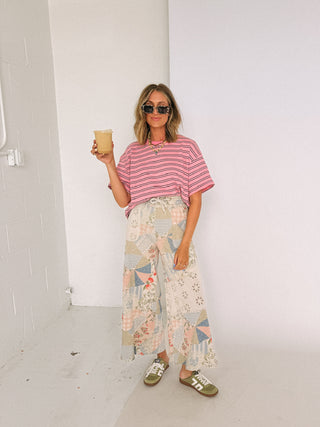 strawberry milk stripe tee
