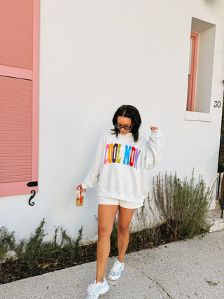 ETTA OG | multicolor cool mom mock neck sweatshirt