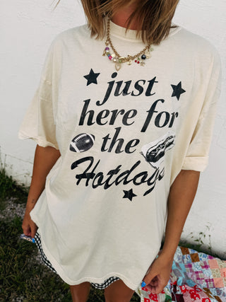 ETTA OG | here for the hotdogs graphic tee - ivory / black