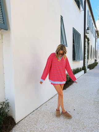 lover girl stripe two piece set