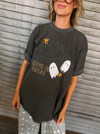 ETTA OG | ghost season graphic tee - charcoal