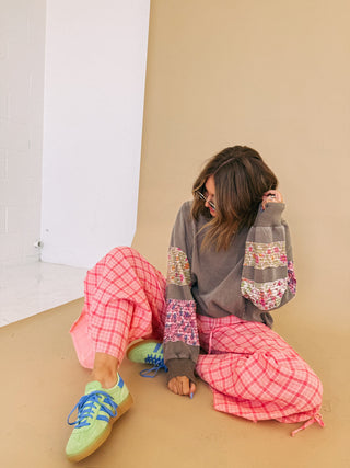 in bloom patchwork top