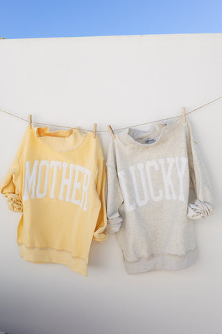 ETTA OG | lucky mock neck sweatshirt - ash