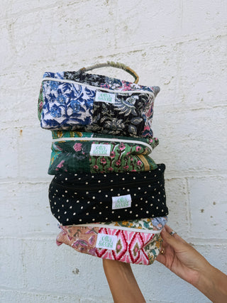 ETTA OG | quilted makeup bag - evergreen