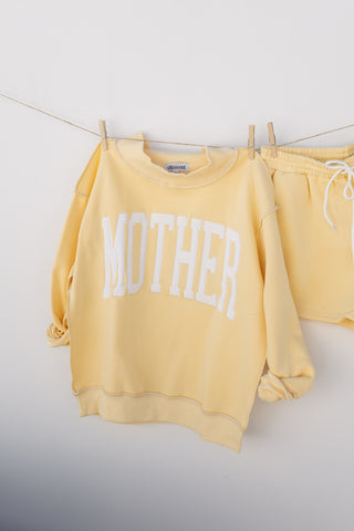ETTA OG | mother mock neck sweatshirt - butter yellow