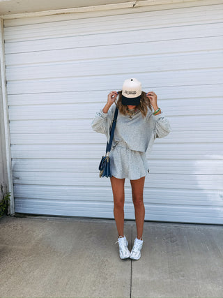pearly girly top - grey