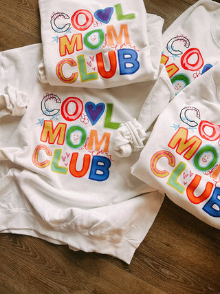 real cool mom club white sweatshirt