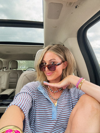 scalloped sunglasses - tortoise