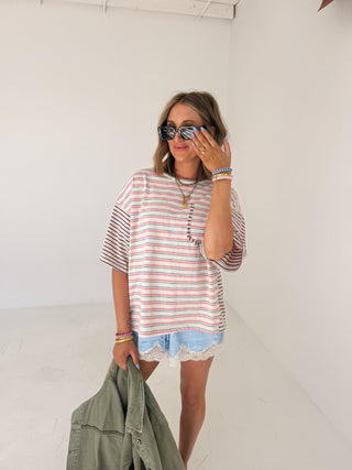 carousel stripe tee