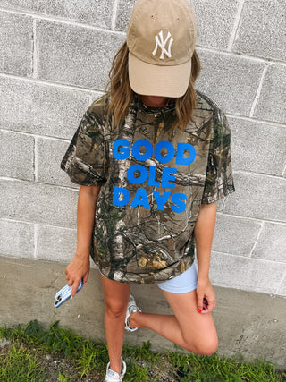 LIMITED EDITION | good ole days graphic tee - camo / blue