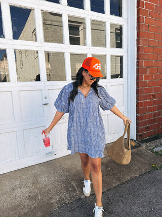 gotta go gingham dress