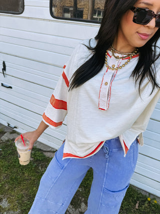 talladega button tee