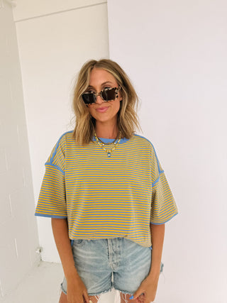 between the lines tee - yellow