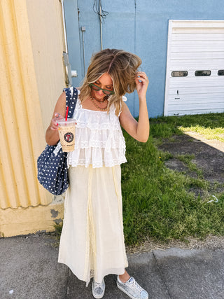 afterglow lace maxi skirt