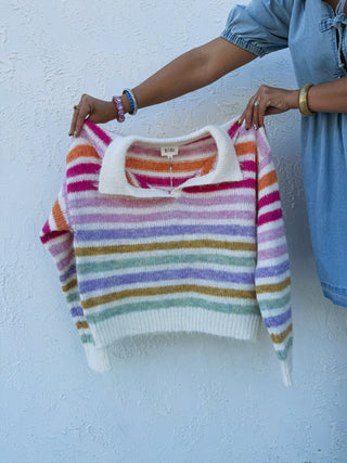 preppy colorful sweater
