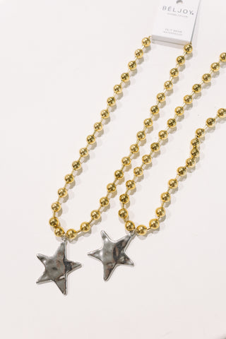 beljoy | barb & star necklace - gold with silver star