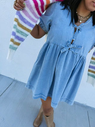 last dance denim dress