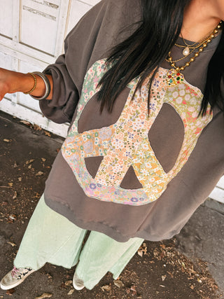 peace of mind sweatshirt - charcoal