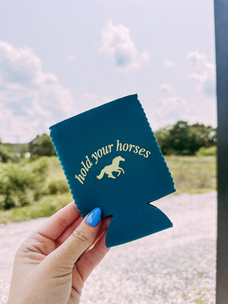 hold your horses koozie