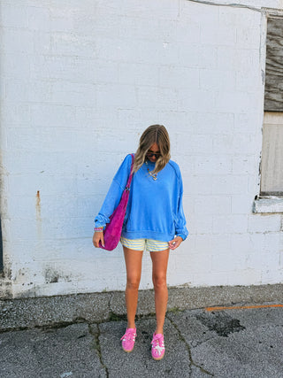 pocket full of sunshine pullover - blue
