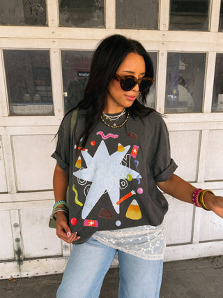 ETTA OG | candy club graphic tee - charcoal