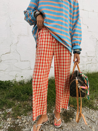 tangerine dream gingham pants