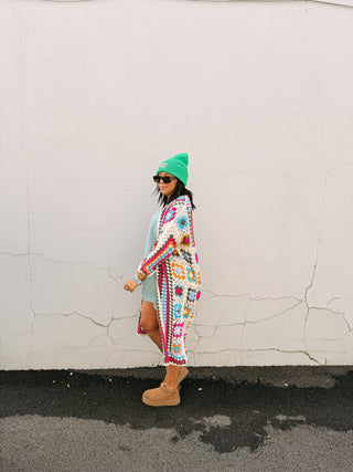 granny square crochet cardigan