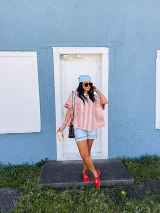 jodie oversized stripe top