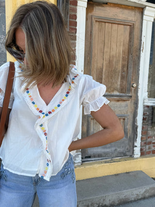 dandelion ruffle top