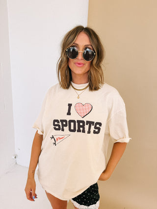 ETTA OG | i ♡ sports graphic tee - ivory