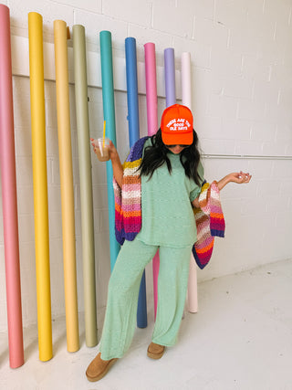 grass is greener striped top.