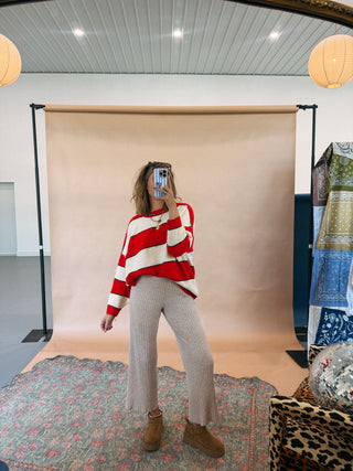 oversized bold stripe sweater