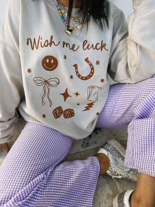 ETTA OG | wish me luck sweatshirt - sand