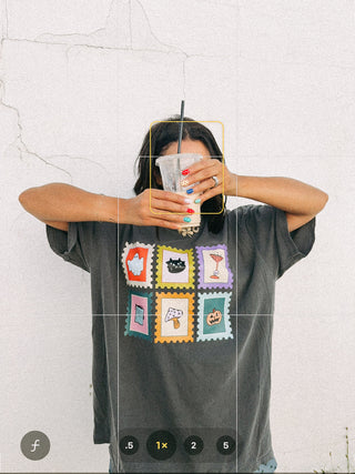ETTA OG | halloween stamps graphic tee - charcoal