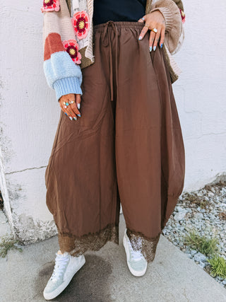 boho bloomer pants - brown