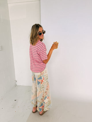 strawberry milk stripe tee