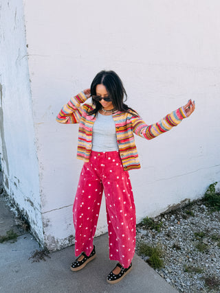 cherry coke polka dot jeans