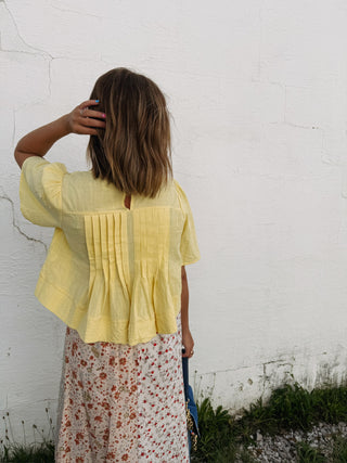 playful pintuck top - butter