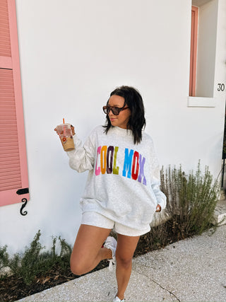 ETTA OG | multicolor cool mom mock neck sweatshirt