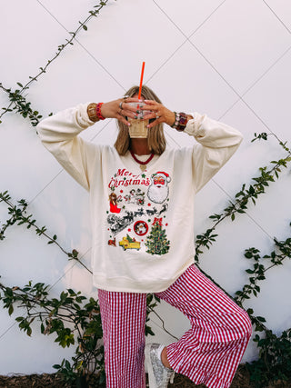 ETTA OG | santa's sleigh sweatshirt - ivory