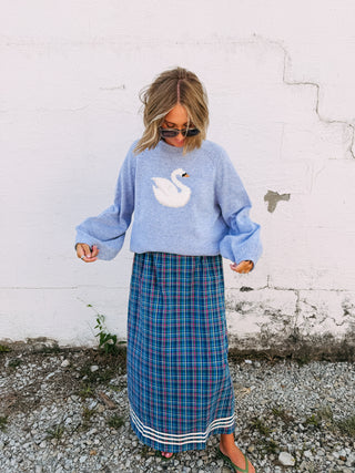 pick me up plaid midi dress