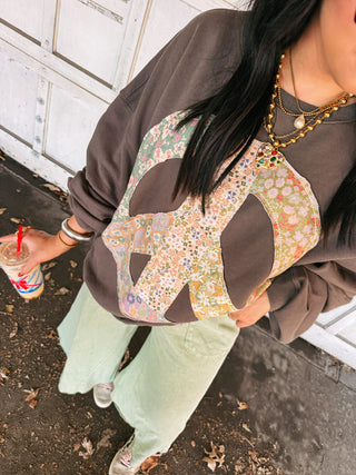 peace of mind sweatshirt - charcoal