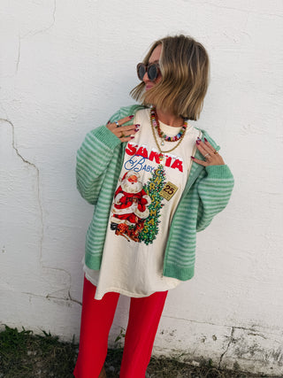 garden stroll stripe zip up jacket