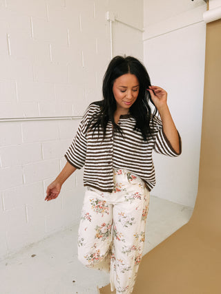 puppy love striped sweater top