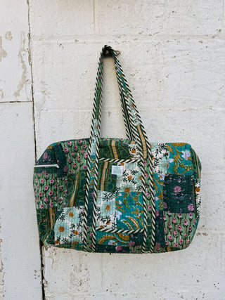 ETTA OG | quilted duffle bag - evergreen