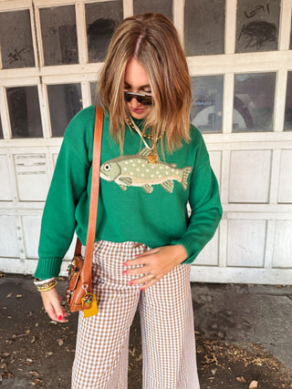 on the hook sweater - green