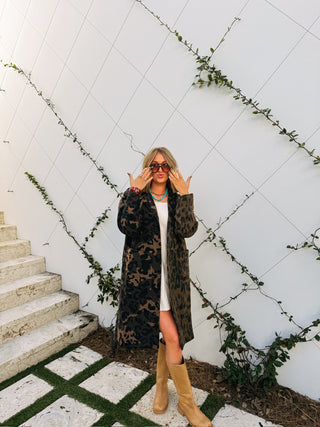 leopard trench coat